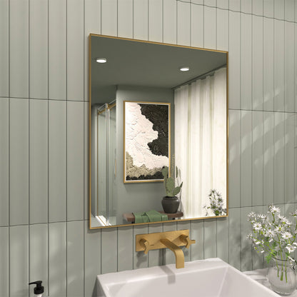 TaiMei 36 in. W x 30 in. H Rectangular Framed Wall Bathroom Vanity Mirror ZL3036-BG-02