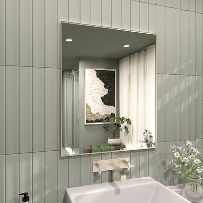 TaiMei 36 in. W x 30 in. H Rectangular Framed Wall Bathroom Vanity Mirror ZL3036-BN-02