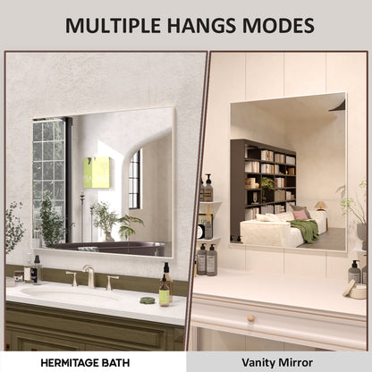 Sight 36 in. W x 30 in. H Rectangular Framed Wall Bathroom Vanity Mirror ZL3630BN-5