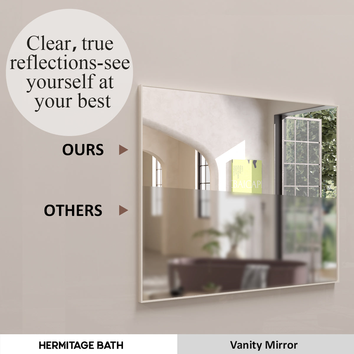 Sight 36 in. W x 30 in. H Rectangular Framed Wall Bathroom Vanity Mirror ZL3630BN-7