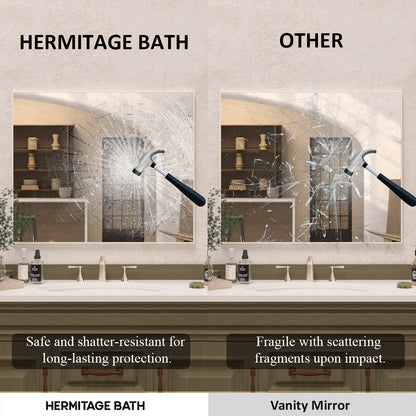 Sight 36 in. W x 30 in. H Rectangular Framed Wall Bathroom Vanity Mirror ZL3630BN-9