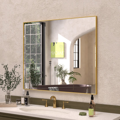 Sight 36 in. W x 30 in. H Rectangular Framed Wall Bathroom Vanity Mirror ZL3630GD-1