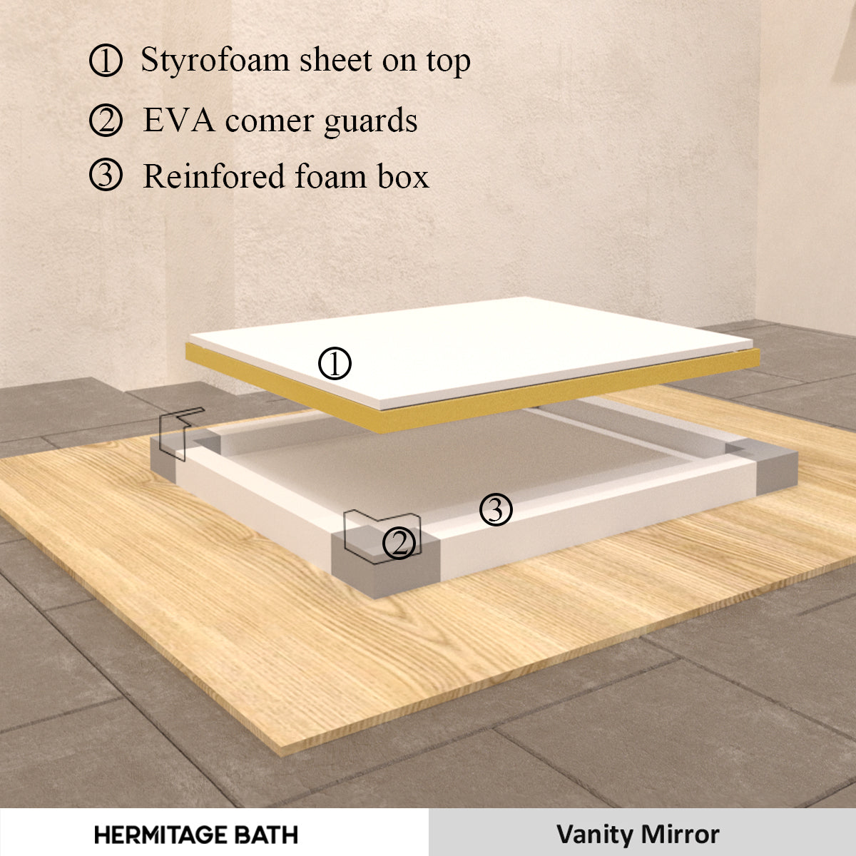 Sight 36 in. W x 30 in. H Rectangular Framed Wall Bathroom Vanity Mirror ZL3630GD-11