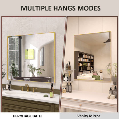 Sight 36 in. W x 30 in. H Rectangular Framed Wall Bathroom Vanity Mirror ZL3630GD-5
