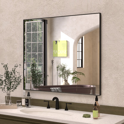 Sight 36 in. W x 30 in. H Rectangular Framed Wall Bathroom Vanity Mirror ZL3630MB-1