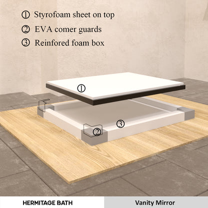 Sight 36 in. W x 30 in. H Rectangular Framed Wall Bathroom Vanity Mirror ZL3630MB-11