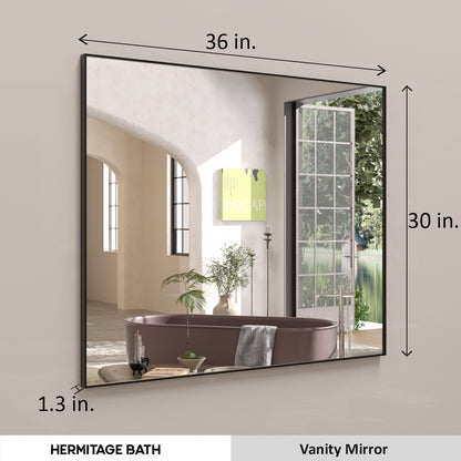 Sight 36 in. W x 30 in. H Rectangular Framed Wall Bathroom Vanity Mirror ZL3630MB-3