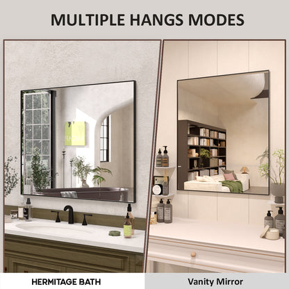 Sight 36 in. W x 30 in. H Rectangular Framed Wall Bathroom Vanity Mirror ZL3630MB-5