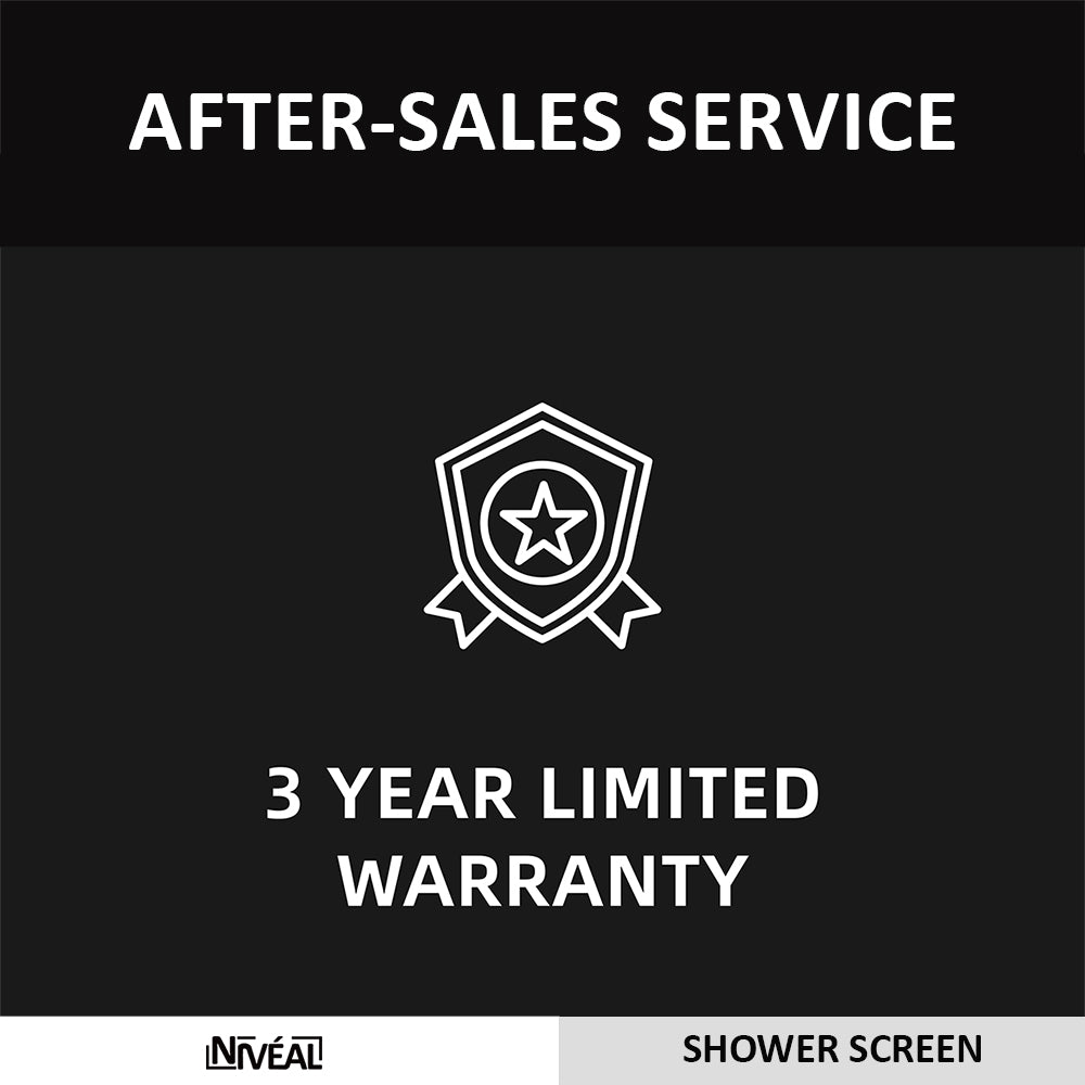 Niveal Citron 34 in. W x 72 in. H Fixed Framed Shower Door in Matte Black Finish