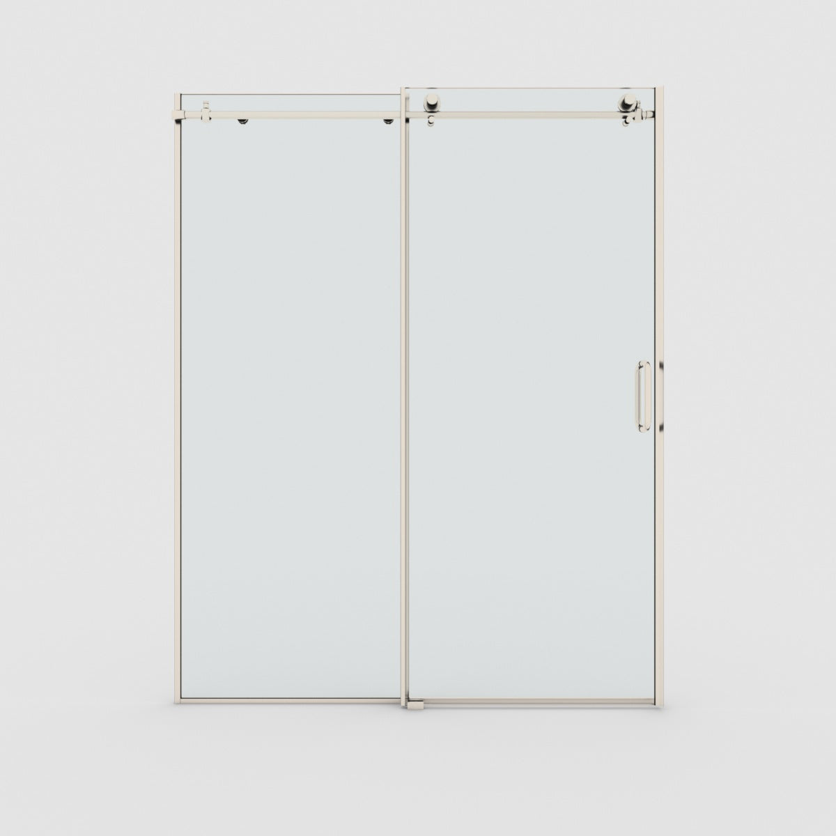 Curv 60 in. W x 76 in. H Sliding Semi-Frameless Shower Door with Clear Glass