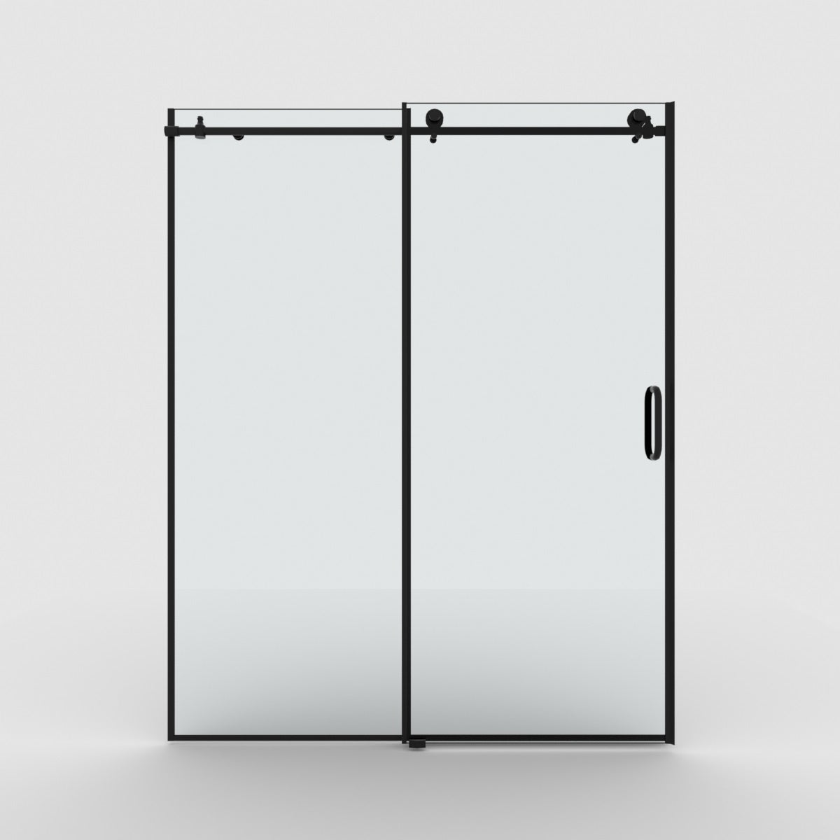 Curv 60 in. W x 76 in. H Sliding Semi-Frameless Shower Door with Clear Glass