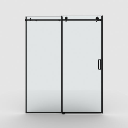 Curv 60 in. W x 76 in. H Sliding Semi-Frameless Shower Door with Clear Glass