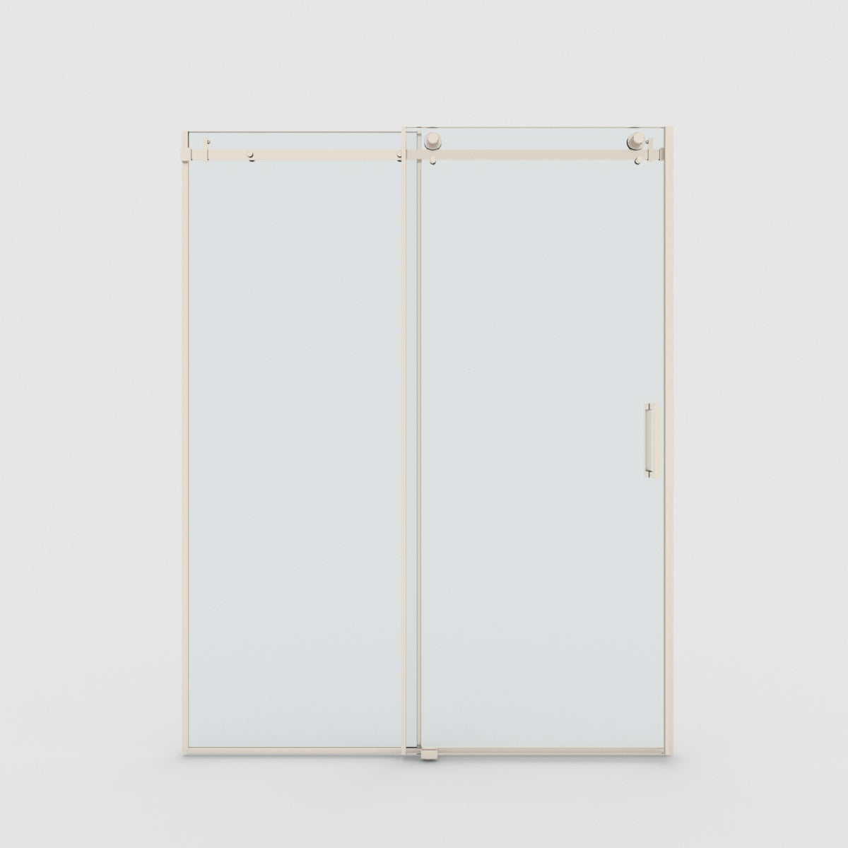 Aspera 60 in. W x 76 in. H Sliding Semi-Frameless Shower Door with Clear Glass