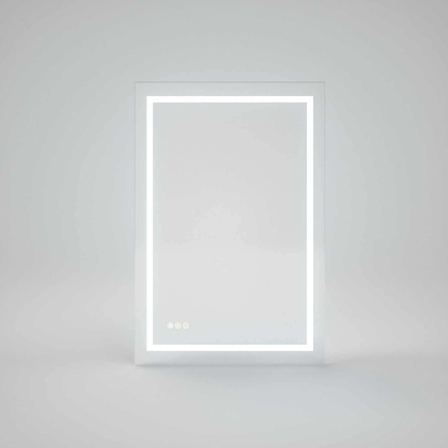 Althea  Rectangular Frameless LED Anti-Fog Wall Bathroom Vanity Mirror in Polished Crystal