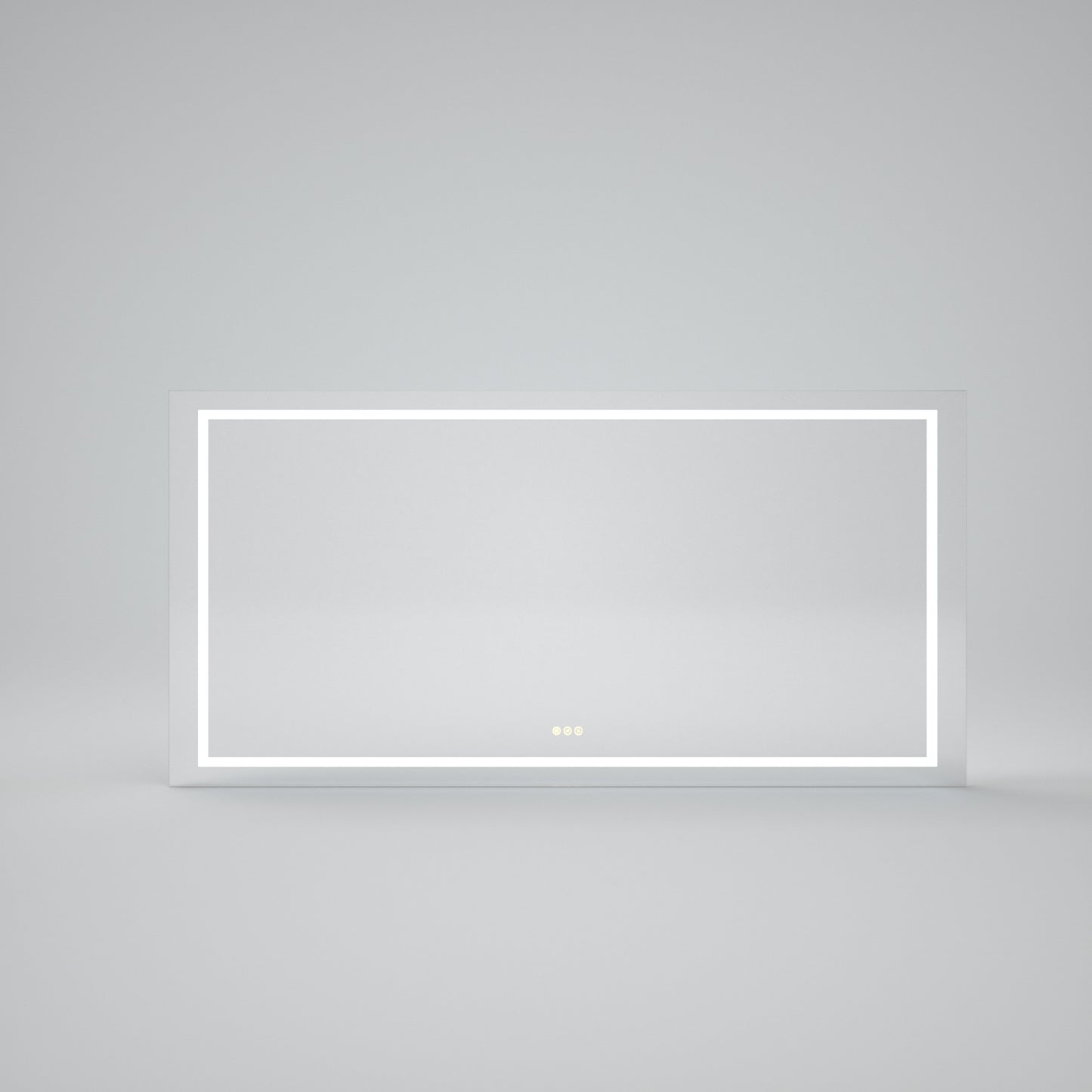 Althea  Rectangular Frameless LED Anti-Fog Wall Bathroom Vanity Mirror in Polished Crystal