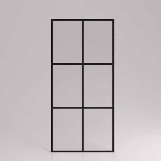 Vista 34 in. W x 72 in. H Fixed Framed Shower Door with Patterned Glass