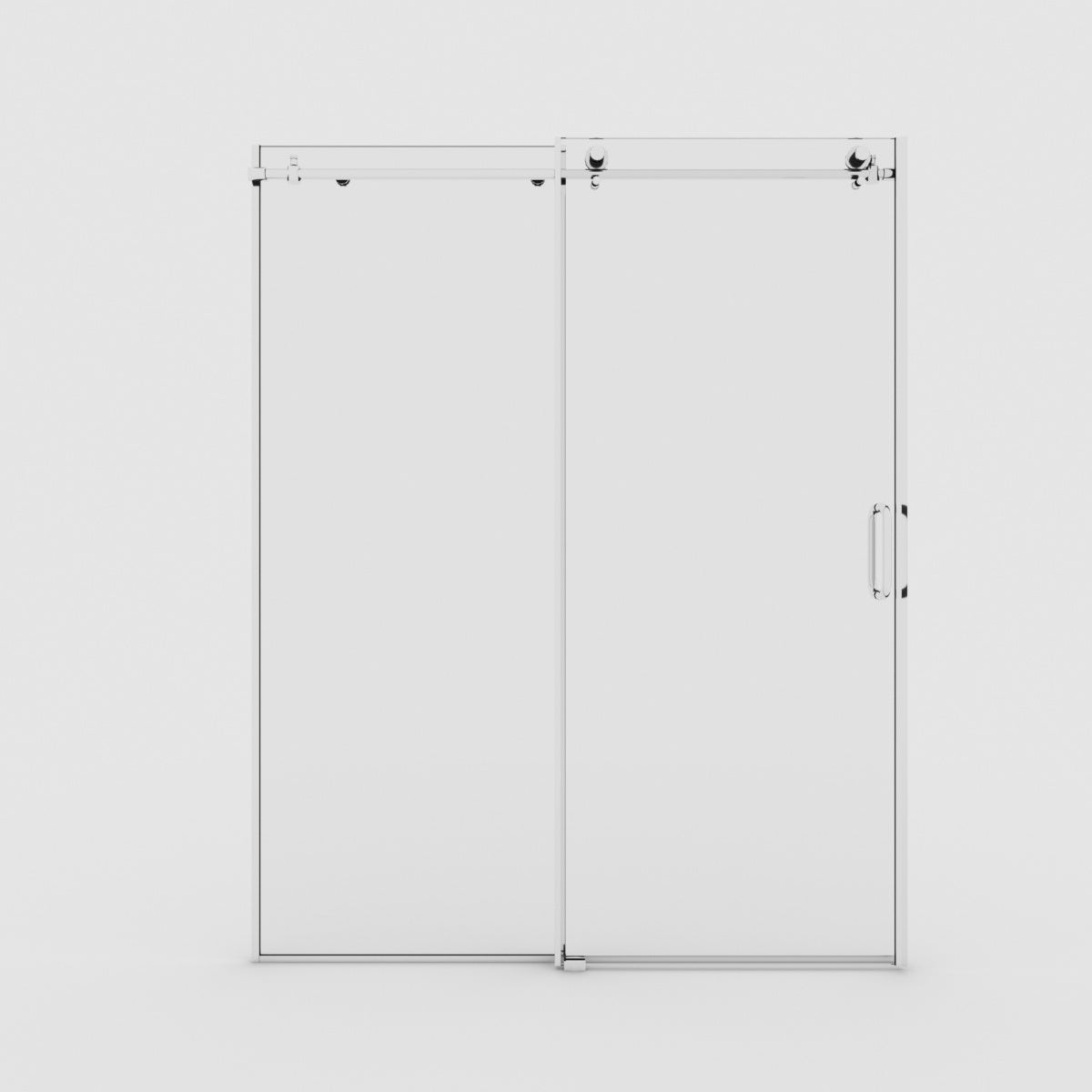 Curv 60 in. W x 76 in. H Sliding Semi-Frameless Shower Door with Clear Glass