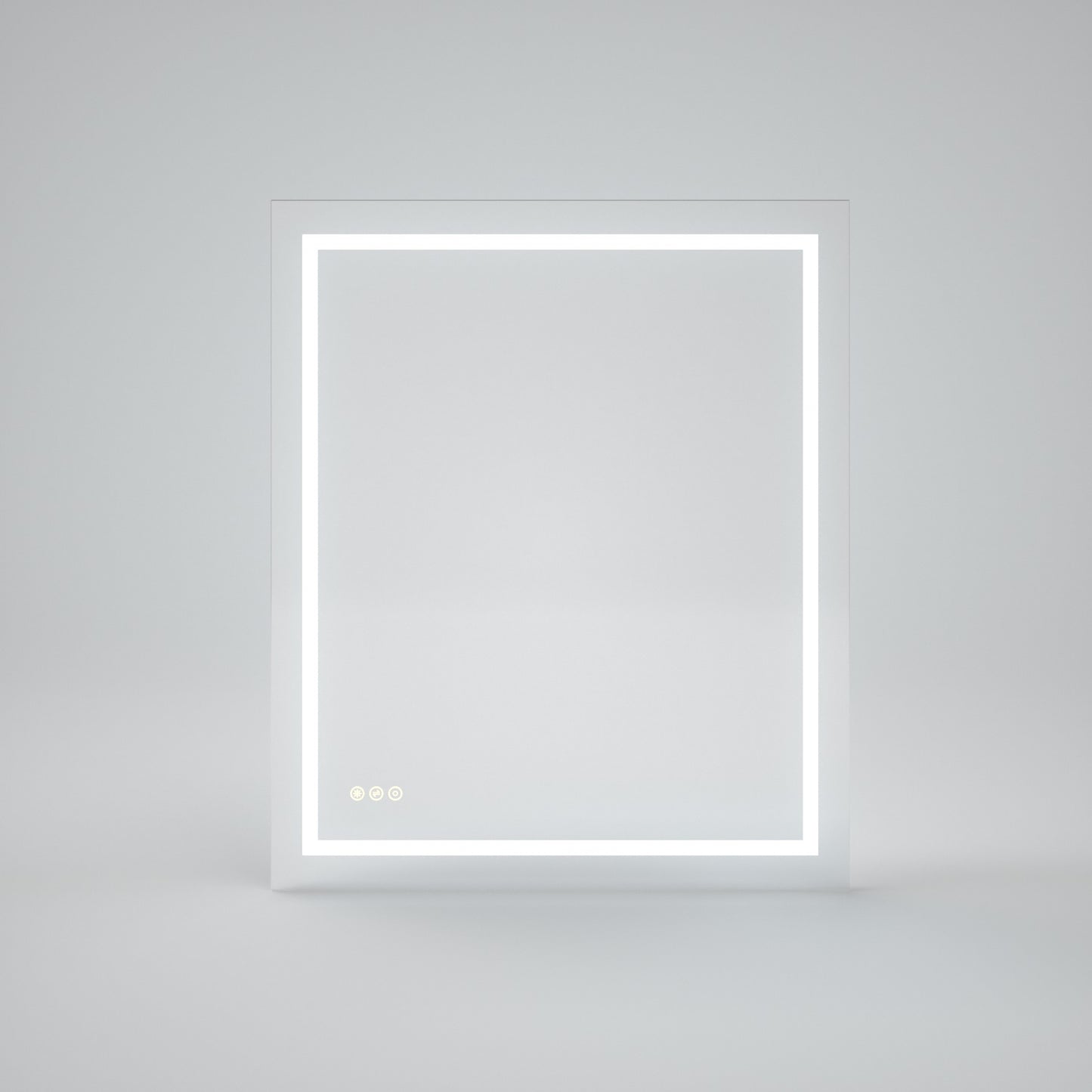 Althea  Rectangular Frameless LED Anti-Fog Wall Bathroom Vanity Mirror in Polished Crystal