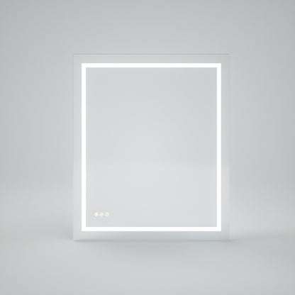 Althea  Rectangular Frameless LED Anti-Fog Wall Bathroom Vanity Mirror in Polished Crystal