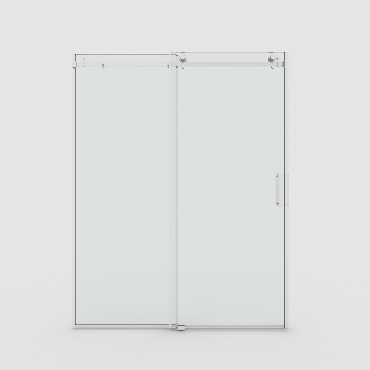 Aspera 60 in. W x 76 in. H Sliding Semi-Frameless Shower Door with Clear Glass