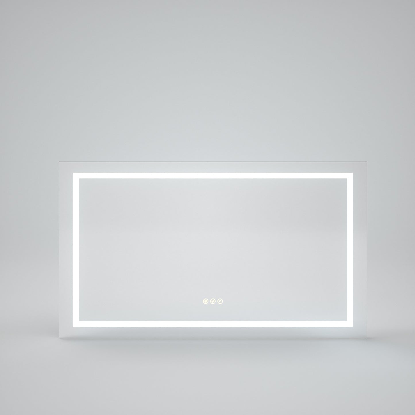 Althea  Rectangular Frameless LED Anti-Fog Wall Bathroom Vanity Mirror in Polished Crystal